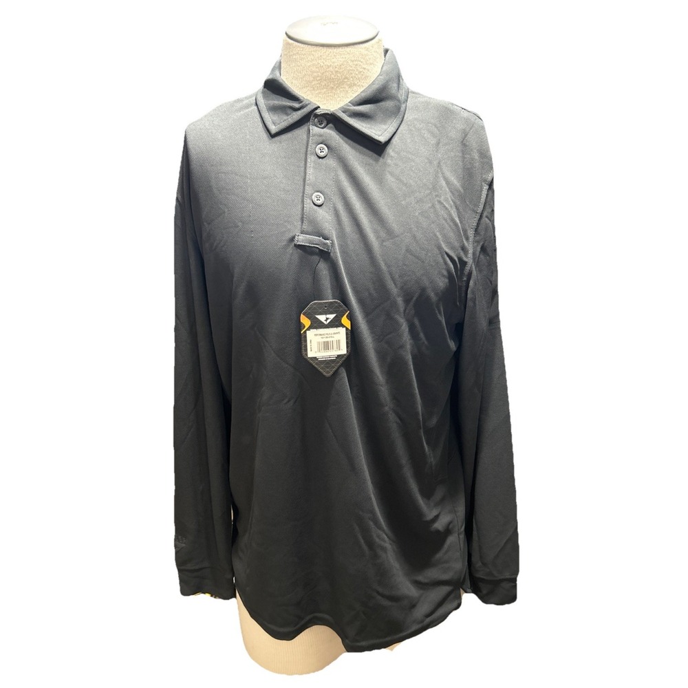 Condor Performance Mens Polo Shirt Gray Long Sleeve Tactical 101120-018-L